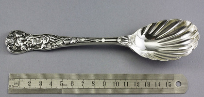 Bacchanalian Pattern Silver Spoon - Bacchus, God of Wine